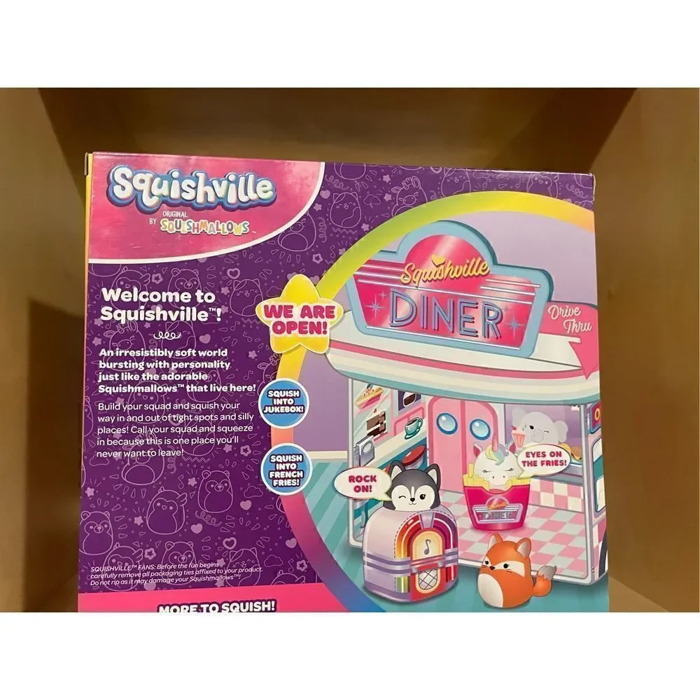 Squishville Squishmallows Darling Diner Playset with 2